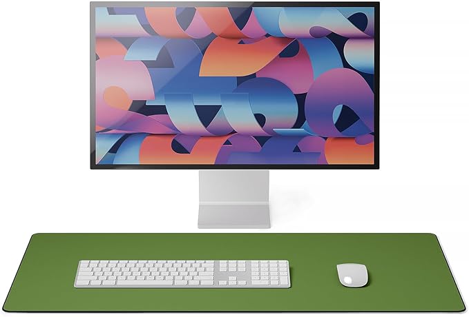 Jotsome Leather Desk Pad Mat, Non-Slip Desk Blotter Pad - Desk Protector for Office, Home, Laptop, and Desktop, Gift for The Holidays (Forest Green, 34" x 17")