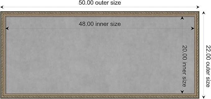 Amanti Art Silver Framed Magnetic Board 22x50 Oversize Vision Board for use with Magnets, 100% Metal Sheet to Display Items as Office Decor or for Home Organization in mudroom, Kitchen or Kids Room