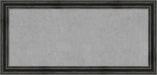 Amanti Art Black Framed Magnetic Board 25x53 Oversize Vision Board for use with Magnets, 100% Metal Sheet to Display Items as Office Decor or for Home Organization in mudroom, Kitchen or Kids Room