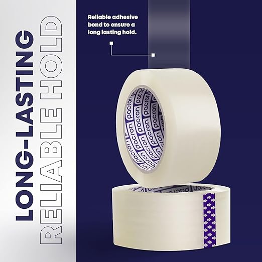 Clear Packing Tape - 48 Heavy-Duty Wrapping Tape - 110-Yard Length, 5280 Total Yards 2.88-Inch Wide Strong Adhesive Rolls for Moving Boxes, Office Packaging, Storage Organization & Warehouse Shipping