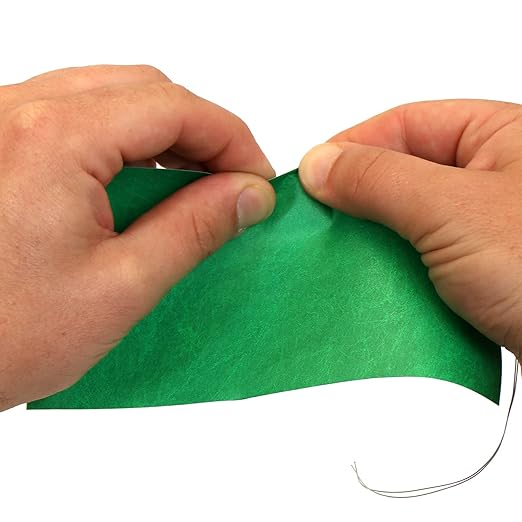 SmartSign (Pack of 100) 4.75 x 2.375 inch Blank Tyvek Shipping Tags with Pre-Attached Wires (Size - 5), 8 mil Plastic, Green, Made in USA