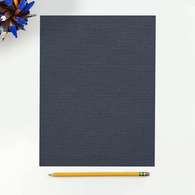 LUXPaper 8.5" x 11" Cardstock | Letter Size | Nautical Blue Linen | 100lb. Cover | 1,000 Qty