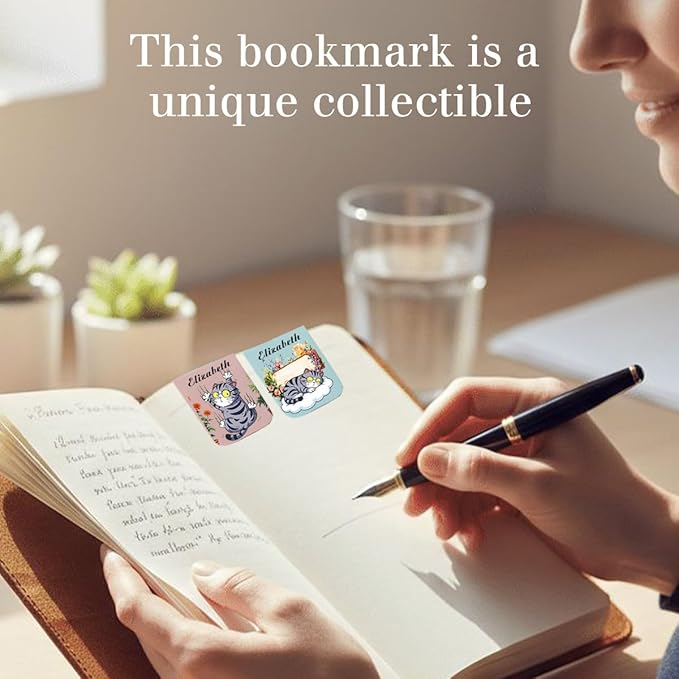 Magnetic Bookmark Clip Personalized for Readers, Custom Name Magnetic Page Marker for Books,Gifts for Book Lover, Teachers, Student, Women and Firends