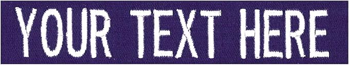 Custom Uniform Name Tapes Solid Colors. Purple Fabric, 5 Inch Hook Fastener (Uniform Ready Fastener)
