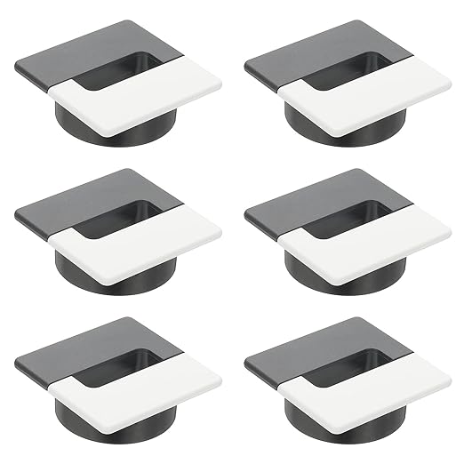 PATIKIL 2.8inch Desk Grommet, 6Pcs Cable Grommet Wire Management Cable Hole Cover Cord Organizer for Office Home Table Countertop, White Grey
