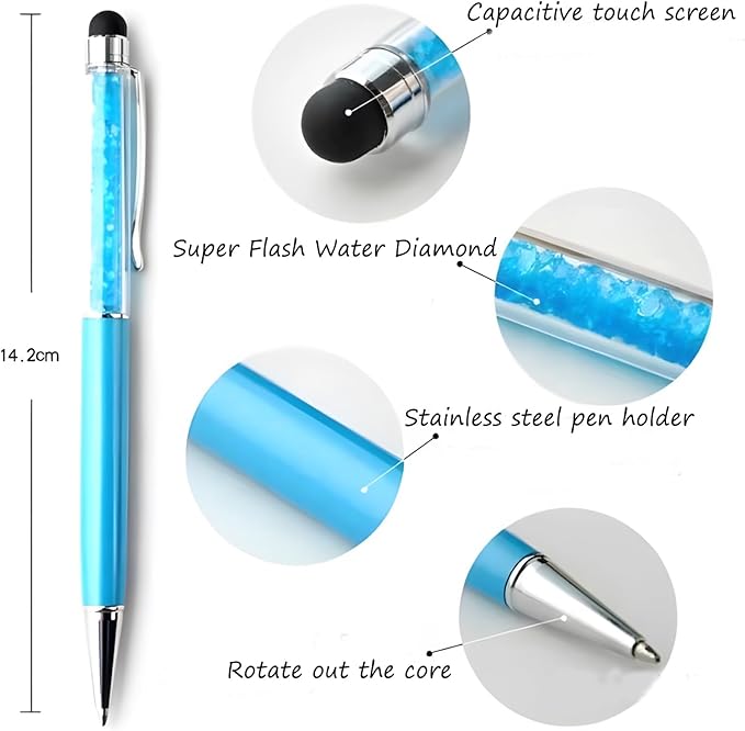 Yucold Customized Pens with Name/Logo - Touch Screen Stylus Ballpoint Pen, Perfect for Weddings, Business & Personalized Gifts (Wine red,30)