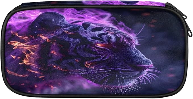 Pardick Tiger Animal Pencil Case，Big Capacity Pencil Pouch Coin Pouch Stationery Organizer For Teen School