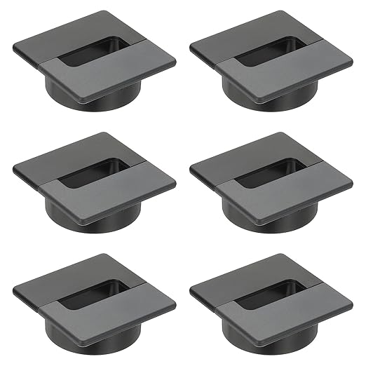 PATIKIL 2.8inch Desk Grommet, 6Pcs Cable Grommet Wire Management Cable Hole Cover Cord Organizer for Office Home Table Countertop, Black Grey