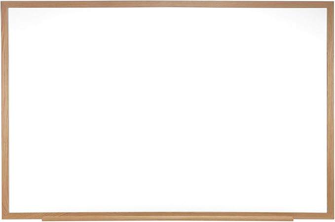 Ghent 2 x 3 Porcelain Magnetic Whiteboard, Wood Frame, 1 Marker, 1 Eraser, Made in the USA (M1W-23-1)
