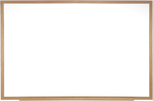 Ghent 2 x 3 Porcelain Magnetic Whiteboard, Wood Frame, 1 Marker, 1 Eraser, Made in the USA (M1W-23-1)