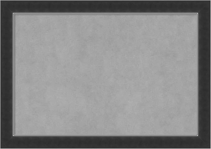 Amanti Art Black Framed Magnetic Board 19x27 Medium Vision Board for use with Magnets, 100% Metal Sheet to Display Items as Office Decor or for Home Organization in mudroom, Kitchen or Kids Room