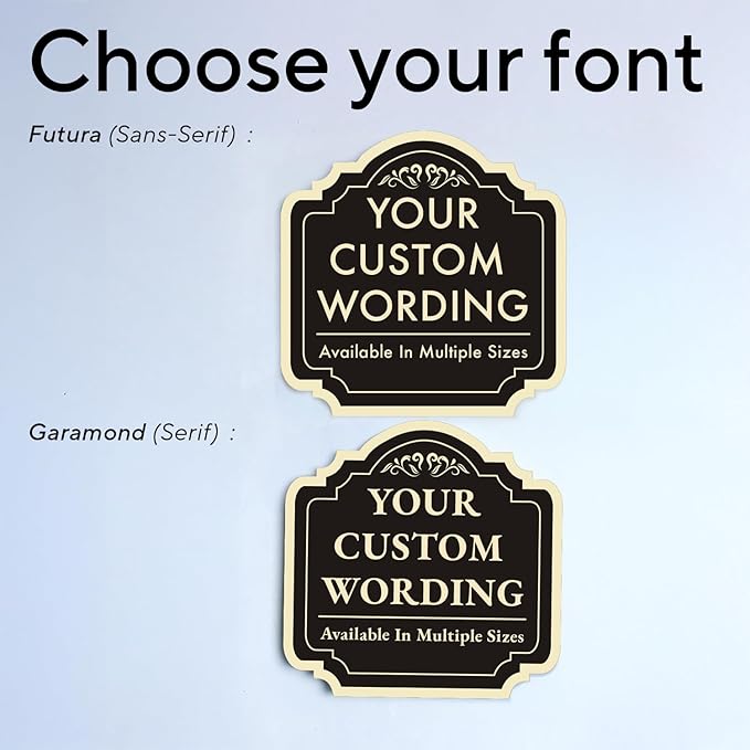 Custom Outdoor Decorative Signs, Personalized Aluminum, Waterproof USA Signs - Design 2 Black Charcoal 8x8