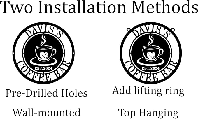 Personalized Coffee Bar Metal Sign, Custom Metal Coffee Sign, Coffee Metal Wall Art, customize coffee decor for coffee bar,coffee bar sign,Personalized Signs for Home,coffee wall decor