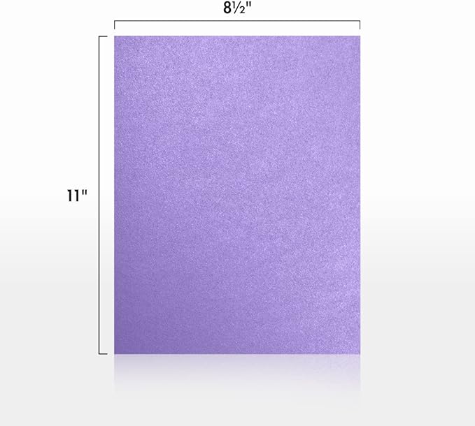 LUXPaper 8.5" x 11" Cardstock | Letter Size | Amethyst Metallic | 105lb. Cover (192lb. Text) | 50 Qty