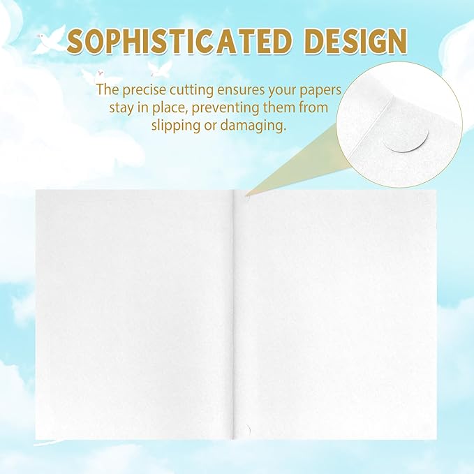 gisgfim 15Pcs Certificate Holders Diploma Covers Single Sided Gold Foil Border Award Certificate Covers for Letter Size 8.5x11 Certificates Cardstock Document Papers Storage Organizer (White)