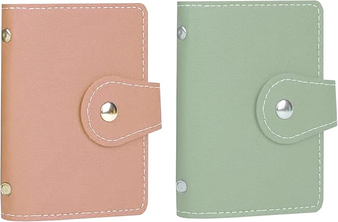 PRIVILLA 2 Pcs Credit Card Holder and business card holder，Sd Card Holder Each Has 26 Card Organizers, 2024 New Credit Card Holders book for Men and Women.