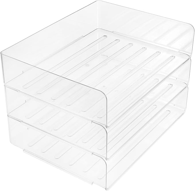 SUPVOX Desk Organizer Tray Stackable Letter File Holder Desktop Storage for Office Home School Simple Stylish Workspace Organizer for Paper