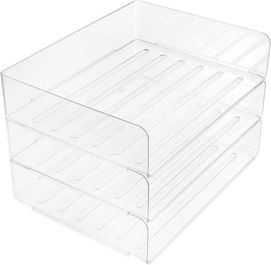SUPVOX Desk Organizer Tray Stackable Letter File Holder Desktop Storage for Office Home School Simple Stylish Workspace Organizer for Paper