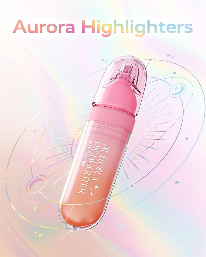 Four Candies 8 Pcs Highlighters Assorted Colors, Cute Pastel Highlighter Set, Quick-Dry, Soft Chisel Tip, No Bleed Highlighter, Aesthetic Highlighters for Christmas