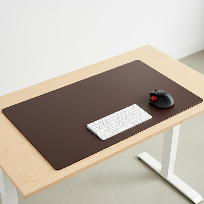 Dacasso Pad Without Side Rails Luxury Leather Blotter for Writing-Executive Desk Surface Protector, 38" x 24", Chocolate Brown