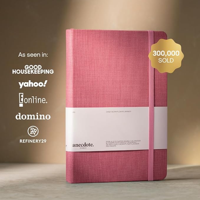 Anecdote 2026-2027 Planner: A Monthly, Weekly & Daily Planner with Calendar | 8.5" x 5.2" | Hardcover To-Do List Organizer, Planning Your Success, Start Anytime, Achieve Productivity Goals (Blossom)