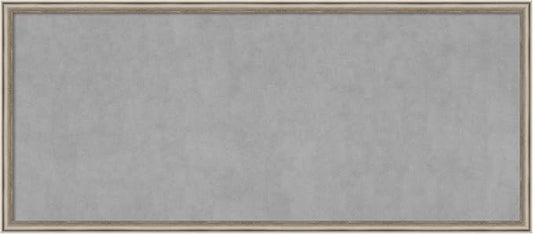 Amanti Art Silver Framed Magnetic Board 22x50 Oversize Vision Board for use with Magnets, 100% Metal Sheet to Display Items as Office Decor or for Home Organization in mudroom, Kitchen or Kids Room