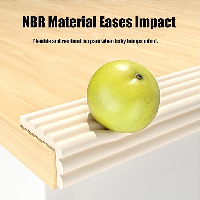 Soft Extra-Wide Edge Protector for Baby, 16.4ft Baby Proofing Edge Guards Padding Self-Adhesive Double Sided Tape, zProof Foam Padding for Sharp Edges, Table, Desk, Furniture Light Green