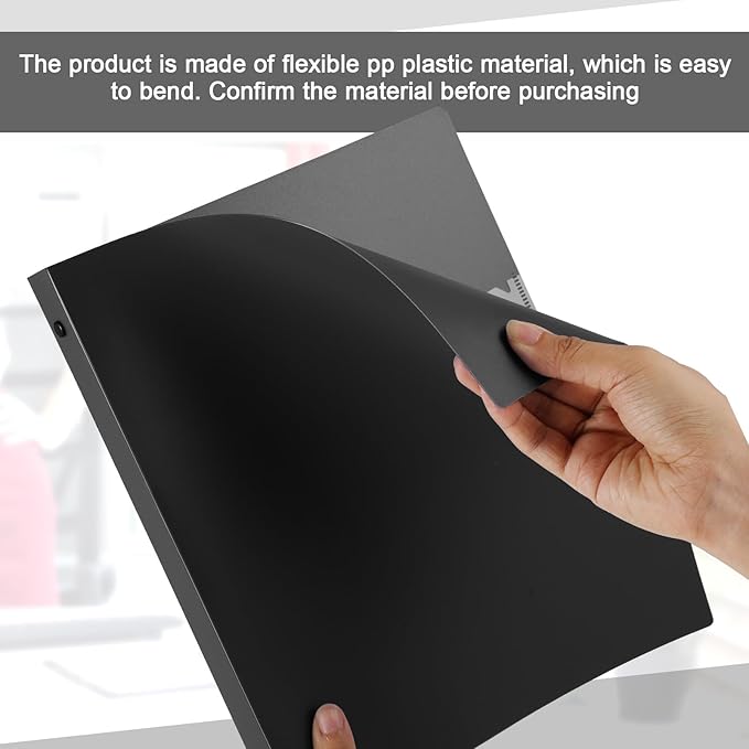 Henoyso 36 Pcs 3 Ring Binder 0.5 Inch Round Fits Letter Size 8.5'' x 11'' Paper Plastic Flexible Binder Bulk Holds 140 Sheets with 1 Pockets Versatile Organizer for Home Office School (Black)