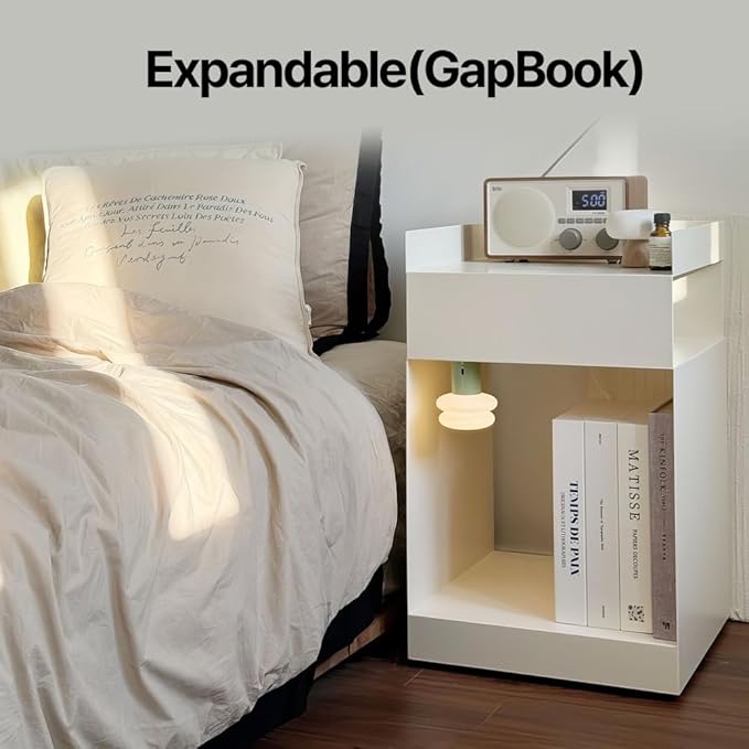 Book Shape Decorative Cable Management Box - Expandable Cable Organizer Box with Magnetic Closure for Home & Office (Serif, Standard)