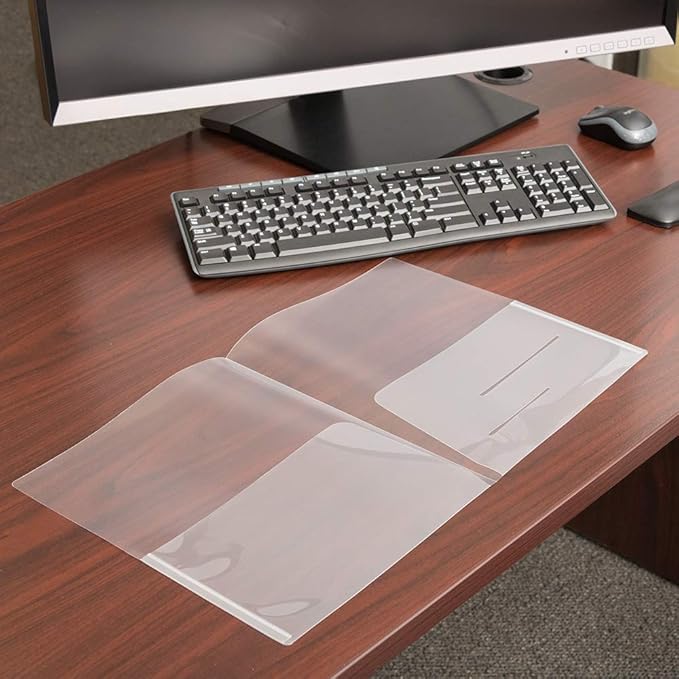 JAM PAPER Plastic Light Weight Flexible Two Pocket Presentation Folder - Clear - 108/pack