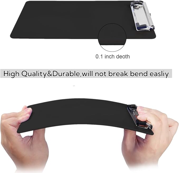 6 Pack Clipboards Bulk with Pen Holder,Thickened Nursing Clip Boards 8.5x11 Heavy Duty,A4 Letter Size,Hanging Clipboards for Women Kids Teacher, School Office Home Work (Black)
