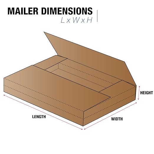 Tape Logic TLM22186 Jumbo Mailers, 22" x 18" x 6", Kraft (Pack of 20)