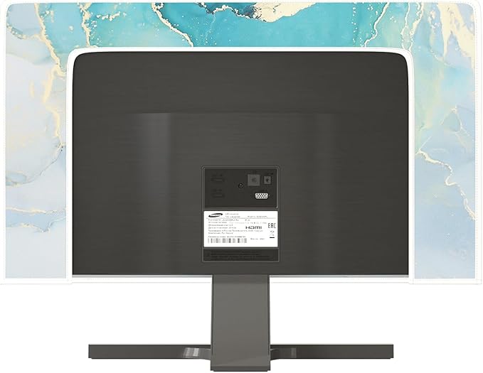 Baocicco Blue Green Marble TV Display Screen Cover 58, 59, 60 Inch Creative Anti-Static Dustproof Monitor Accessories Laptop LCD Cover Modern Screen Television Decoration for LED LCD OLED TVs