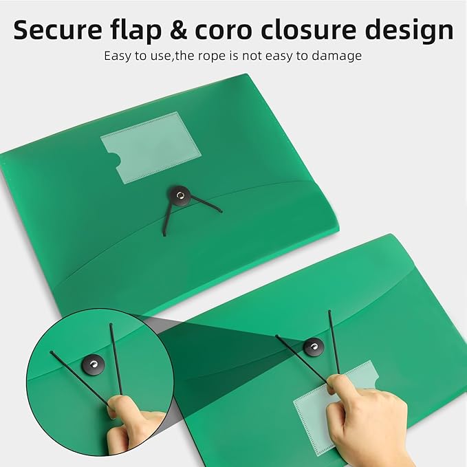 5 Pack 7 Pocket Accordian File Organizer, Expanding File Folder with Labels, Plastic Expandable File Folder for Documents Letter Size A4 Papers, Ideal for Home, Office Supplies, College Essentials