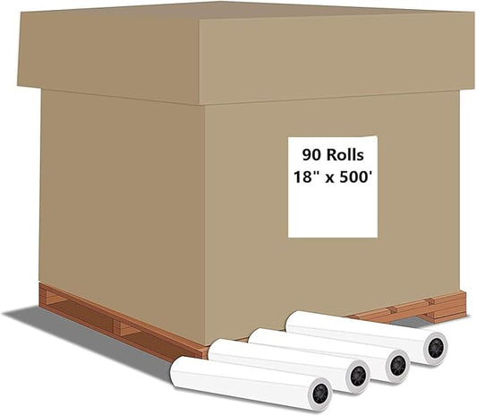 Alliance Wide Format Paper Rolls, 20lb with 3" Core (18 In x 500 | 3" Core, 20lb | 90 Rolls)