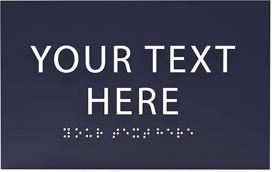 ADA CENTRAL SIGNS - 6" X4" Personalized Custom Sign- Tactile Graphics Grade 2 Braille Text | ADA Compliant Wall Mount Plastic Signs For Schools, Offices, Businesses, Apartments & Restaurants