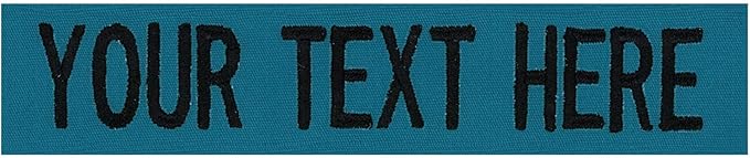 Custom Uniform Name Tapes Solid Colors. Made in The U.S.A. Ships Under 24 Hours. Teal Fabric, 3.5 Inch Sew on