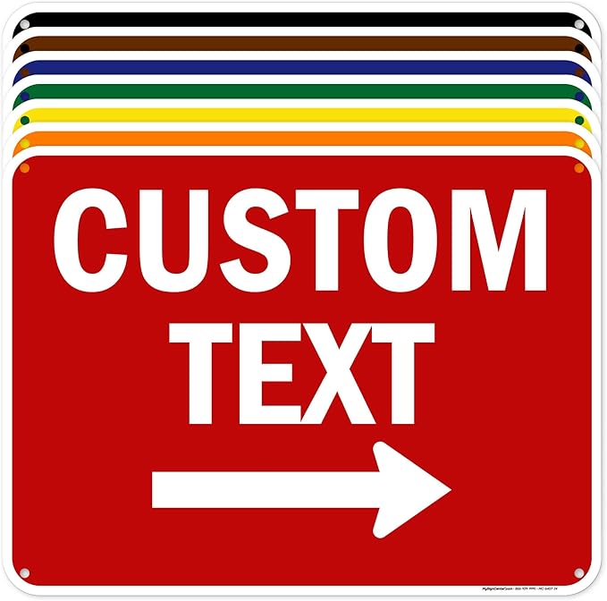 Custom Arrow,Custom Directional Sign, Right Arrow, 18x24 Inches, 55 mil thick HDPE (high density polyethylene) Made in USA by My Sign Center
