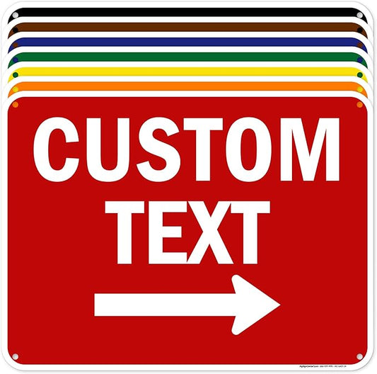 Custom Arrow,Custom Directional Sign, Right Arrow, 18x24 Inches, 55 mil thick HDPE (high density polyethylene) Made in USA by My Sign Center