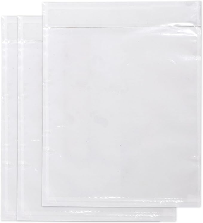 iMailer - 200 PCS 9.5"x12" Packing List Pouch- Clear Plastic Envelopes with Self-Adhesive Seal for Packing Slips and Invoices