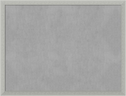 Amanti Art Silver Framed Magnetic Board 20x26 Medium Vision Board for use with Magnets, 100% Metal Sheet to Display Items as Office Decor or for Home Organization in mudroom, Kitchen or Kids Room