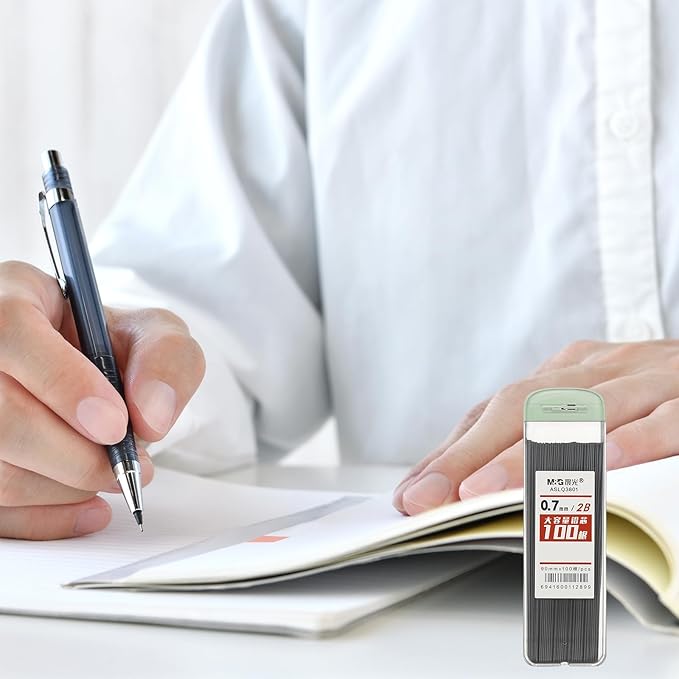 PATIKIL 300Pcs 2B Mechanical Pencil Lead, 0.7mm Black Lead Refill Break Resistant Pencil Refills for Writing Office Supplies, Green