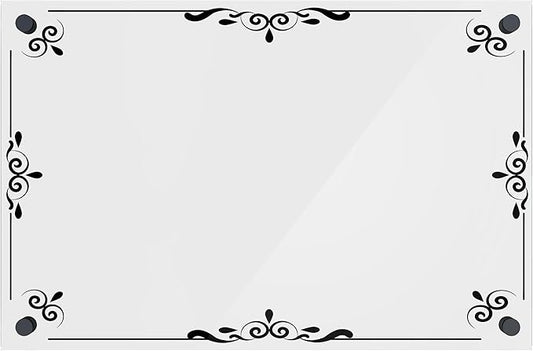 Acrylic Dry Erase Board for Wall with Stylish Border - Shipped Next Day, Made in USA, Non-Magnetic Whiteboard, Wall Mounted Board, Easy to Clean (White - 30x48)