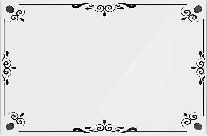Acrylic Dry Erase Board for Wall with Stylish Border - Shipped Next Day, Made in USA, Non-Magnetic Whiteboard, Wall Mounted Board, Easy to Clean (White - 18x24)