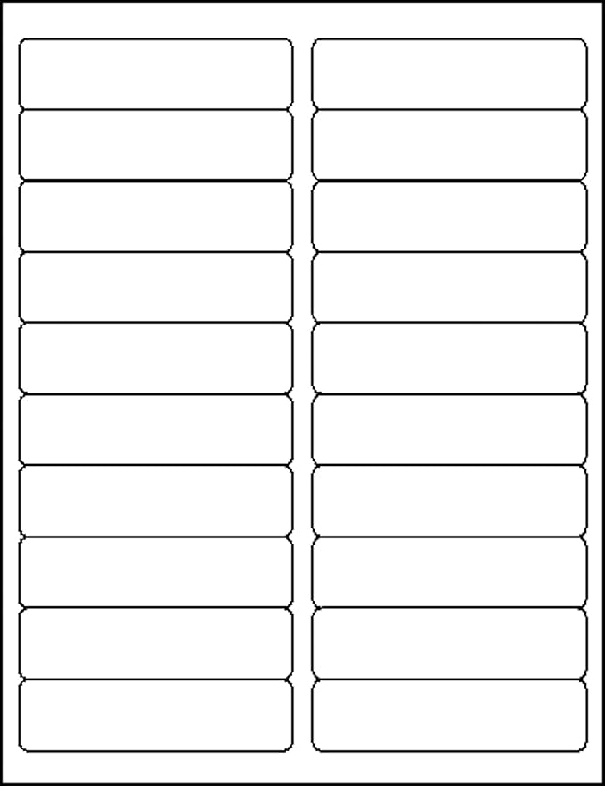 MACO Printable Labels for Mailing - Laser/Ink Jet Compatible Shipping Address Labels, 20 per Sheet, 1" x 4", Box of 250 Pages/5000 Labels, White