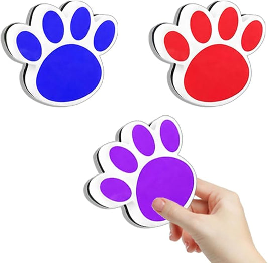 Quixorblex 3 Pcs Dry Erase Eraser Magnetic Teacher Supplies Cat Paw Shape Whiteboard Eraser Mini Whiteboard Erasers for Classroom Office(Color Random)