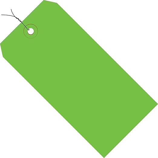 AVIDITI Shipping Tags Green, 4.75"L x 2.375"W 1000-Pack | Colored Shipment Tag & Labels for Packing, Moving and Storage