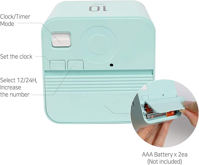 mooas Multi Cube Timer/Rotating Flip Clock Timer (Violet), Simple Operation, Digital Clock & ADHD Block Time Timers Management for Kids Desk Kitchen Study Classroom Cube 5,10,20,30 min Setting