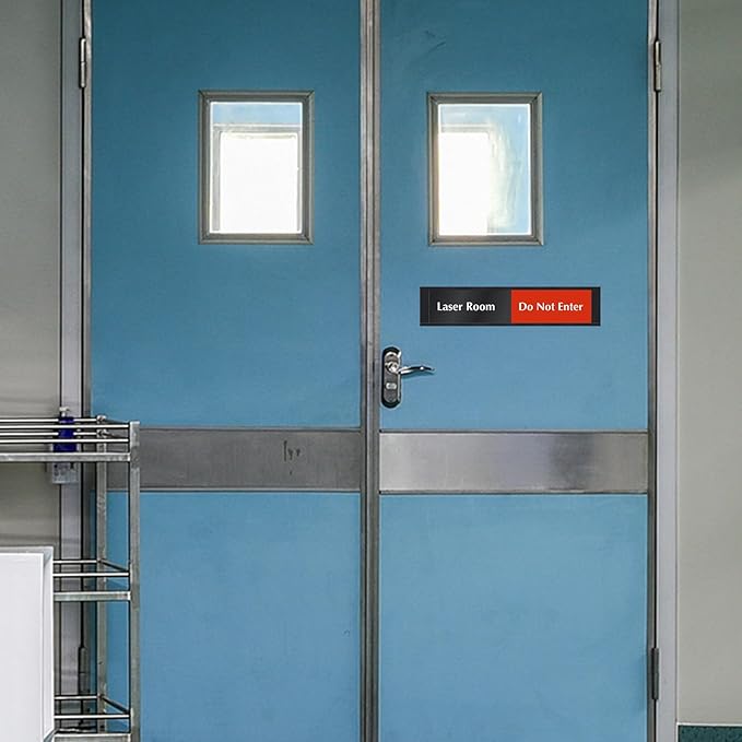 SmartSign Laser Room Available/Do Not Enter Please Knock Slider Sign, 2.25" x 10", 60 mil Plastic Plate in Aluminum Frame with Adhesive Backing, Privacy Indicator, Red/Green/Black, USA-Made