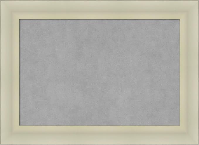 Amanti Art Silver Framed Magnetic Board 21x29 Medium Vision Board for use with Magnets, 100% Metal Sheet to Display Items as Office Decor or for Home Organization in mudroom, Kitchen or Kids Room